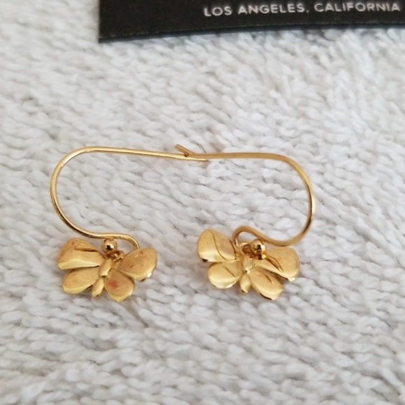 New Lucky Brand Butterfly Drop Earrings - Picture 3 of 5